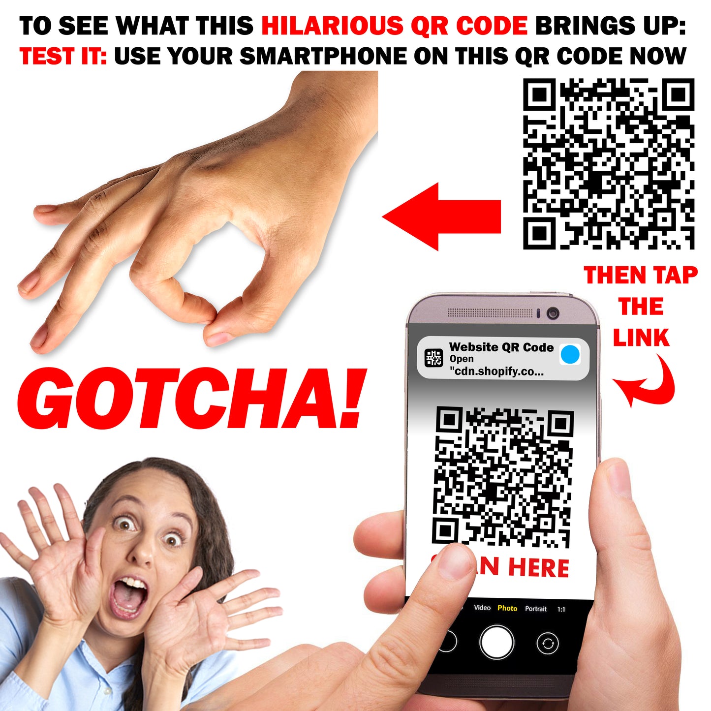 Absolutely Free Gotcha QR Code Prank Stickers!