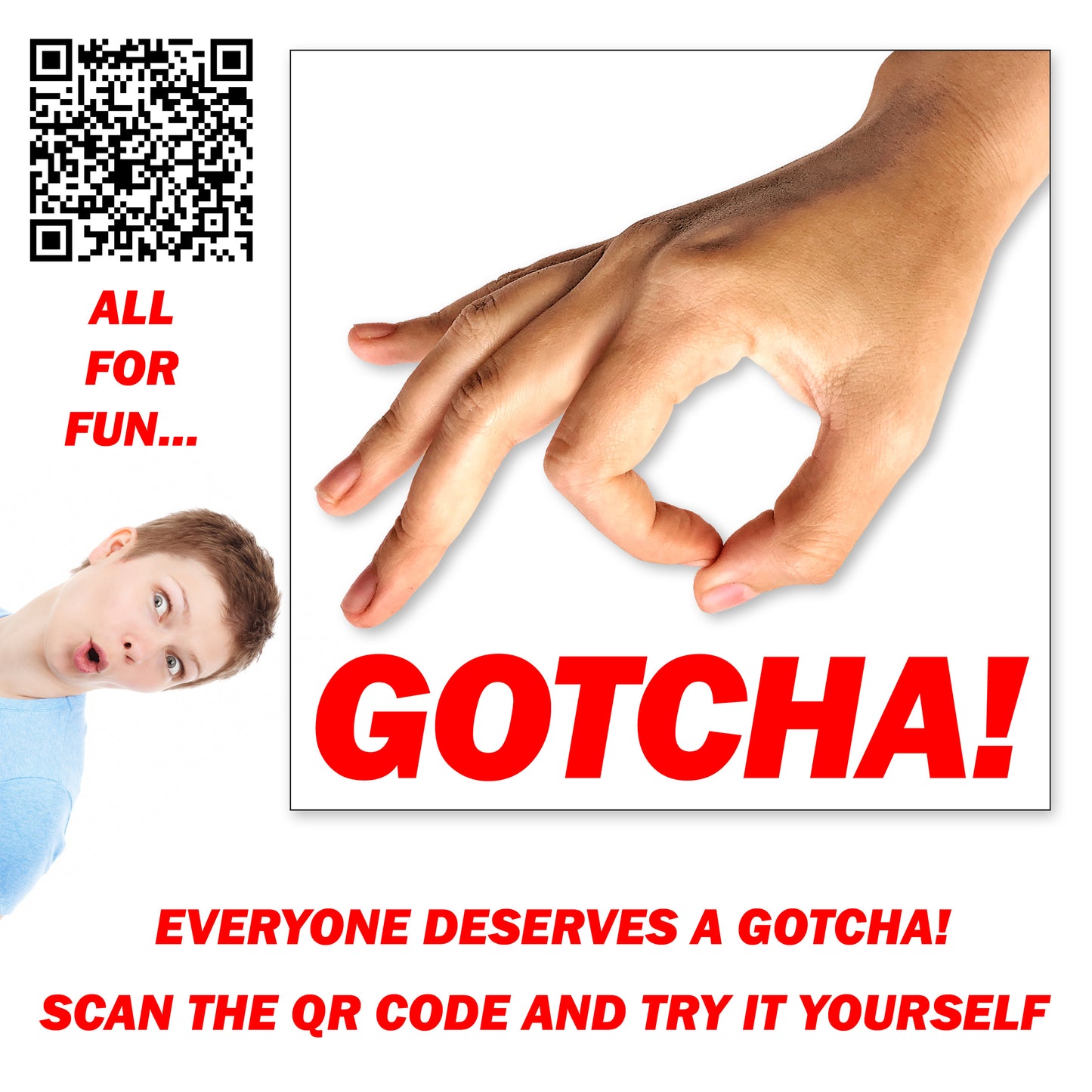 Absolutely Free Gotcha QR Code Prank Stickers!