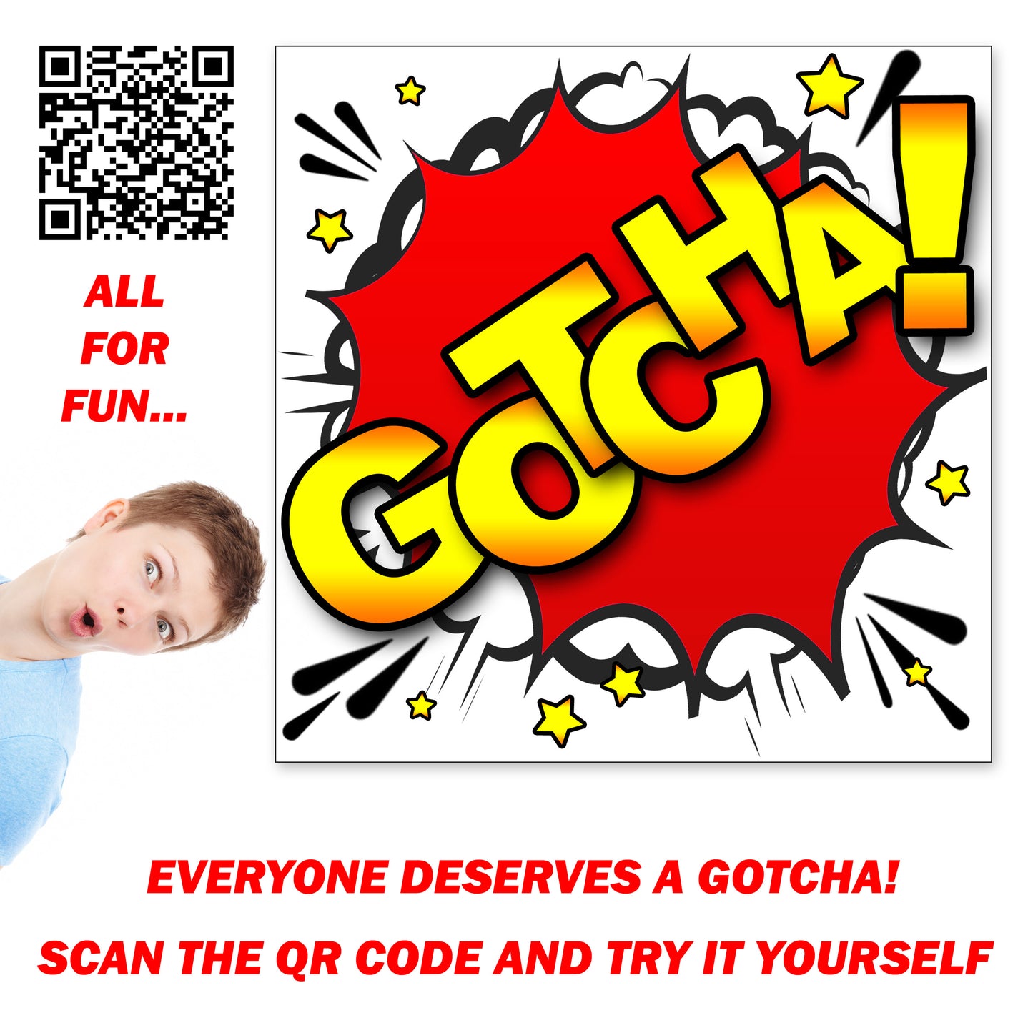 Absolutely Free Gotcha QR Code Prank Stickers!