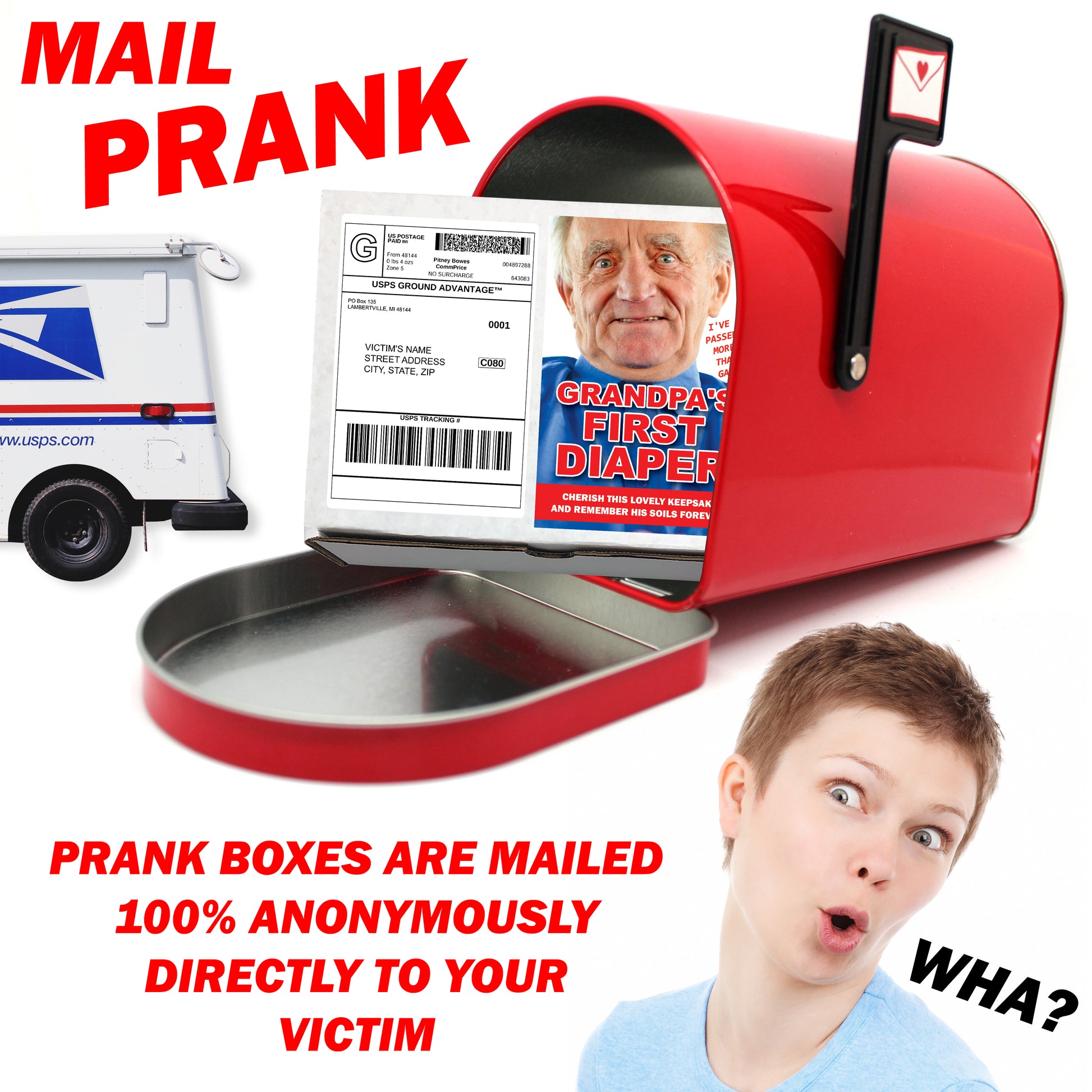 Grandpas First Diaper Prank Mail