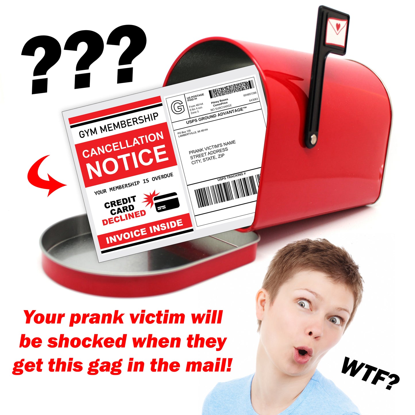 Fake Gym Membership Cancellation Prank Mail Packet