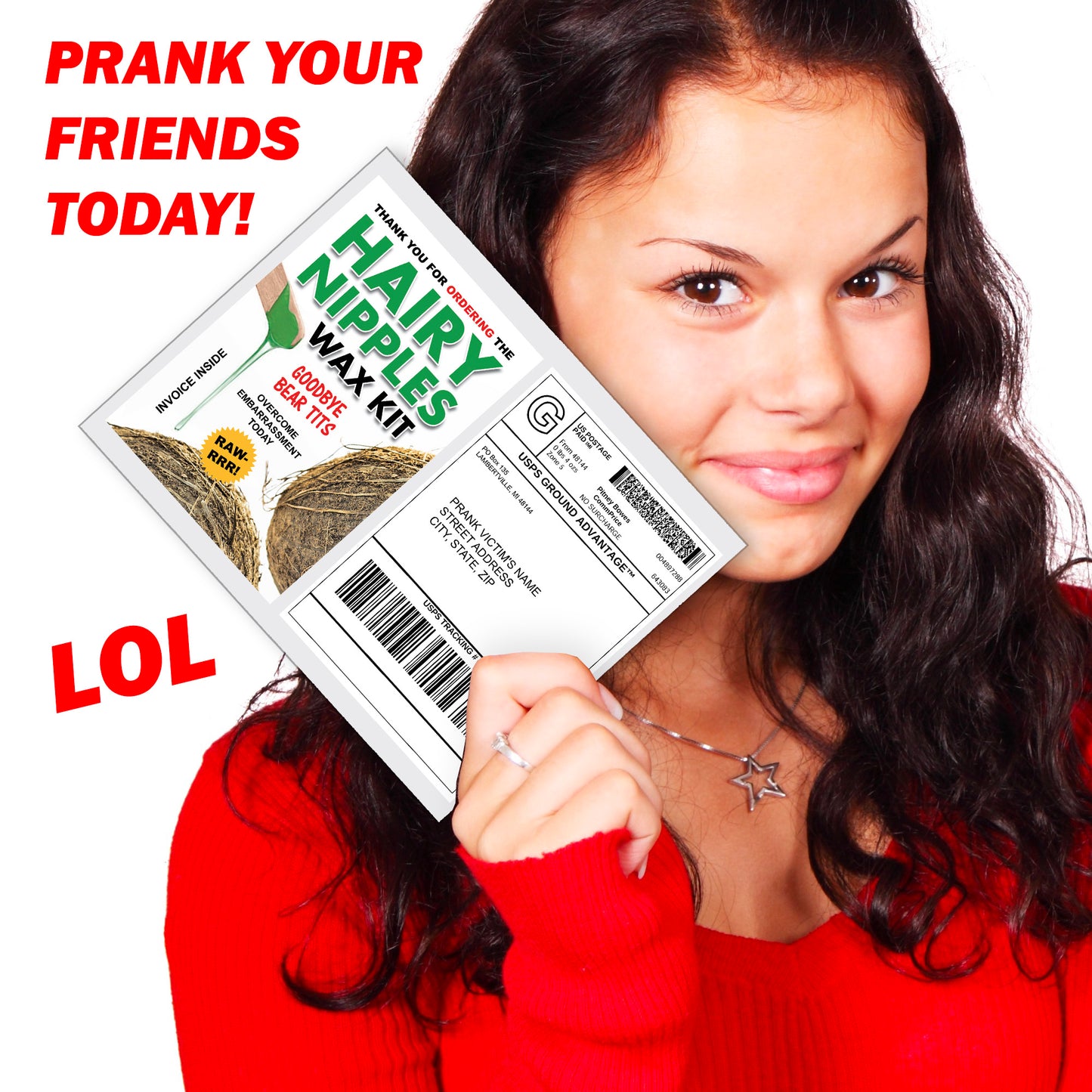 Hairy Nipples Wax Kit Mail Prank