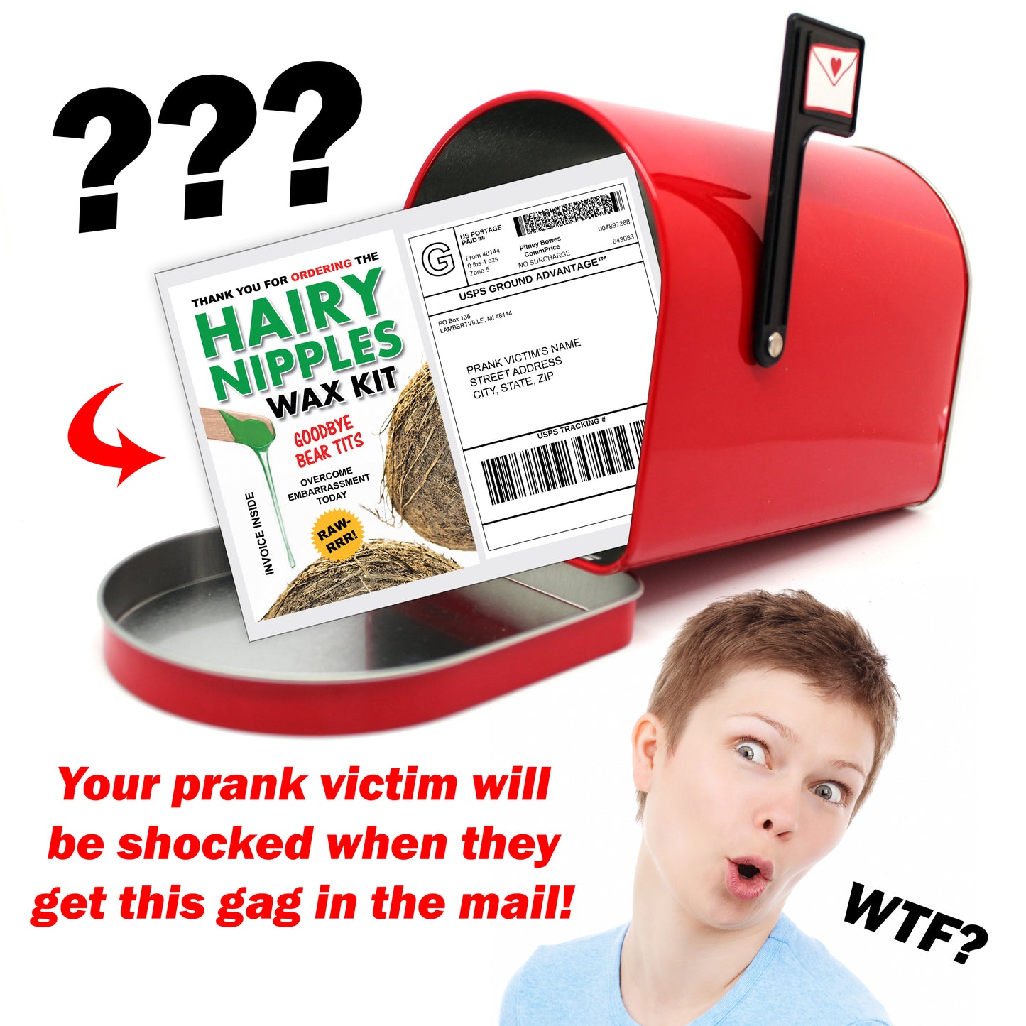 Hairy Nipples Wax Kit Mail Prank