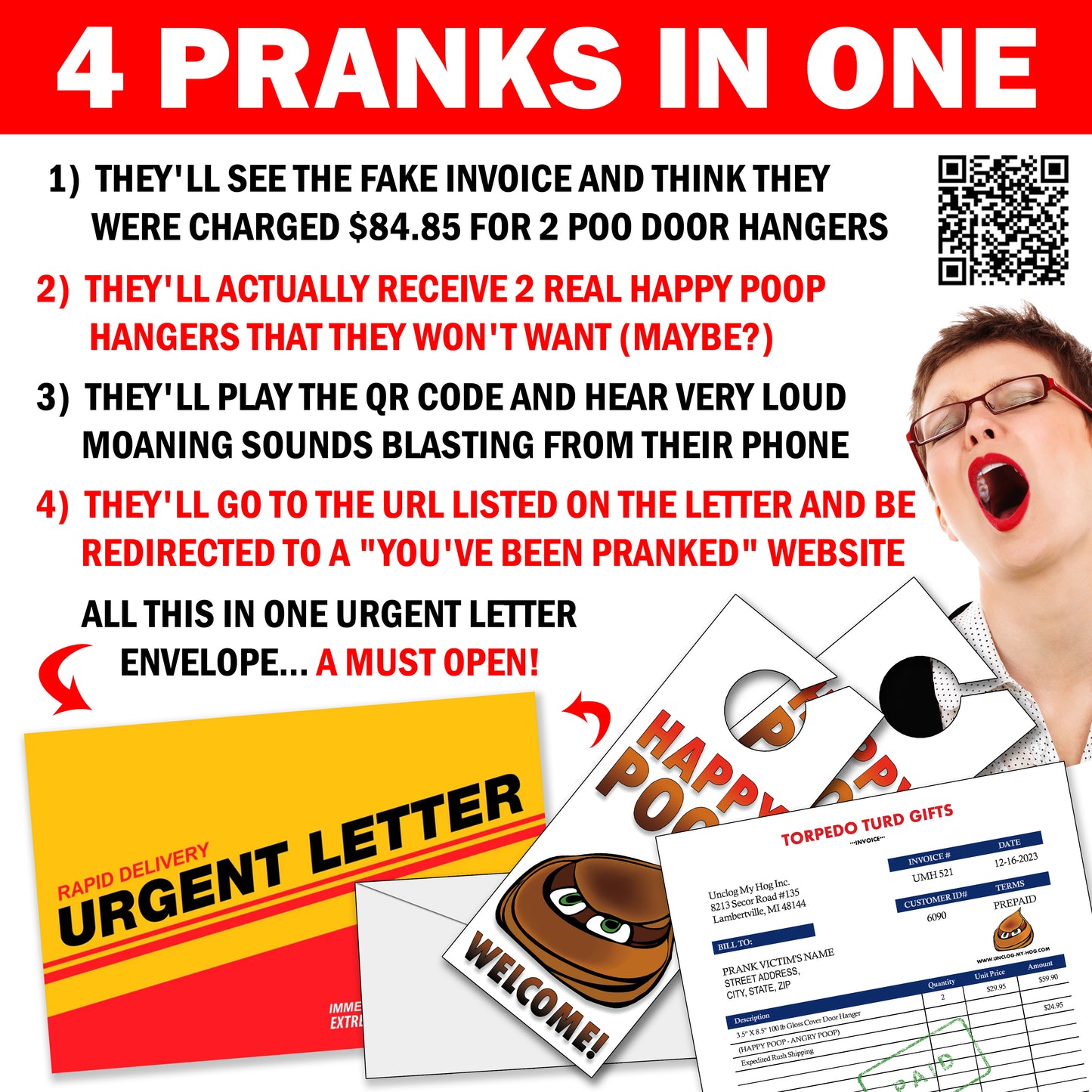 Happy Poop Mail Prank; 4 Pranks in 1