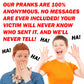 Members Reward Embarrassing Mail Prank Postcard