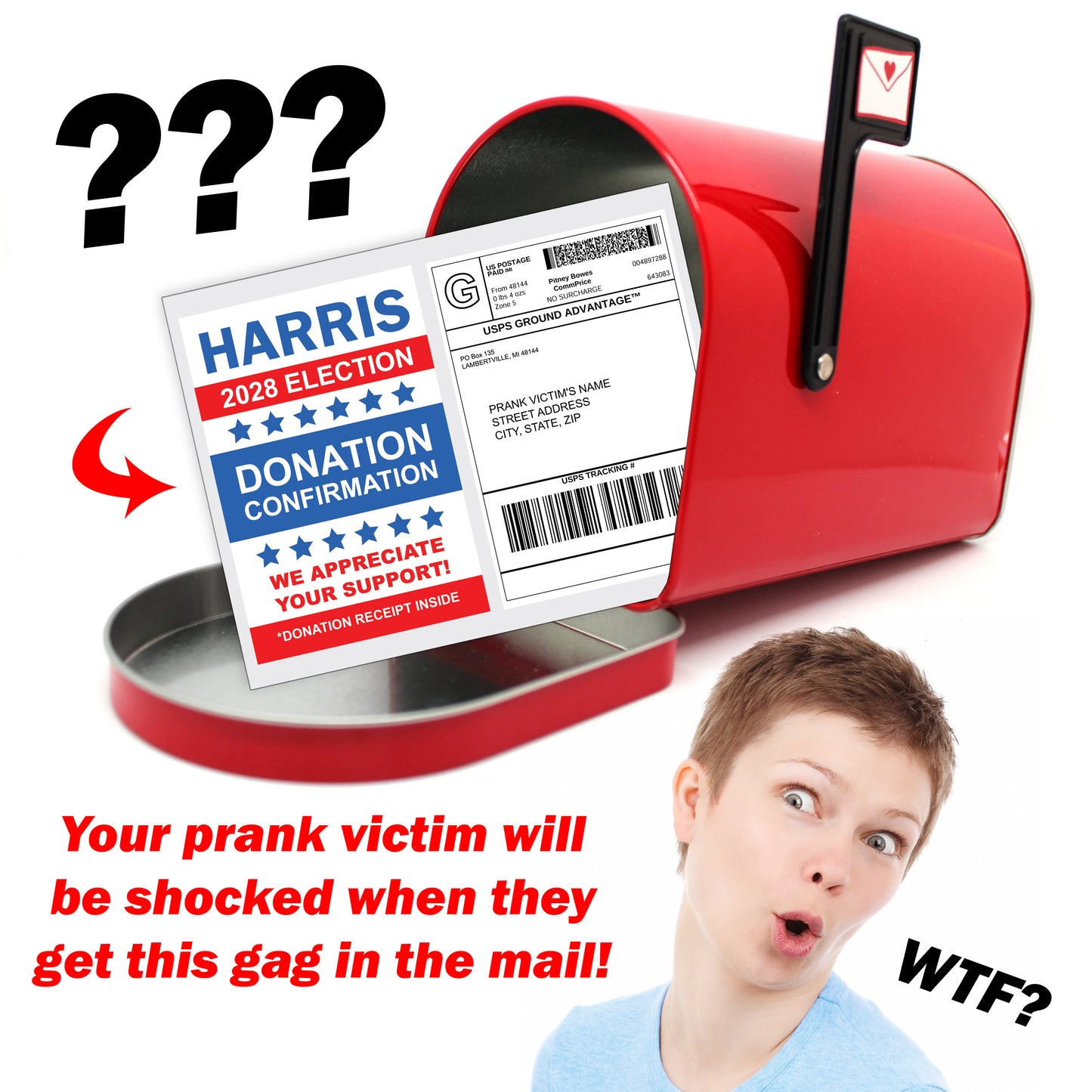 Kamala Harris 2028 Election Prank Mail Joke