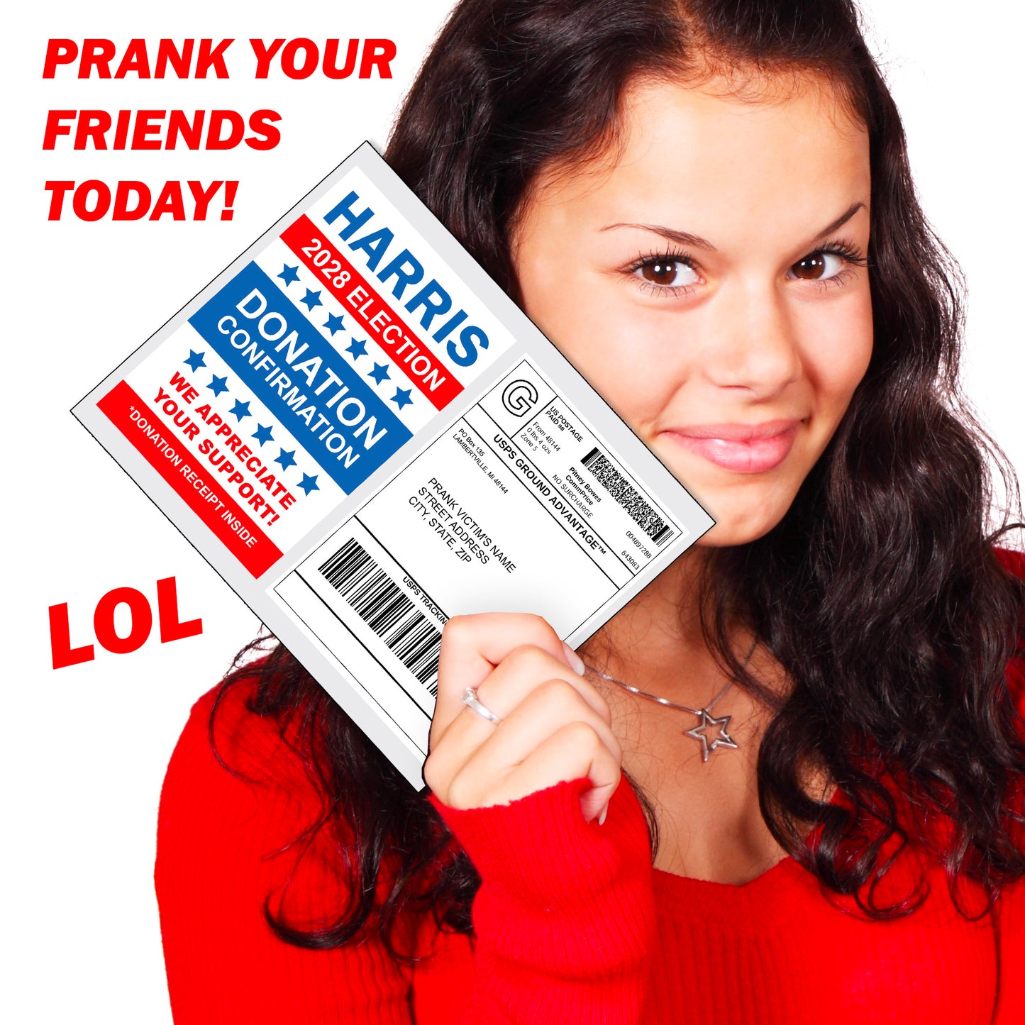 Kamala Harris 2028 Election Prank Mail Joke