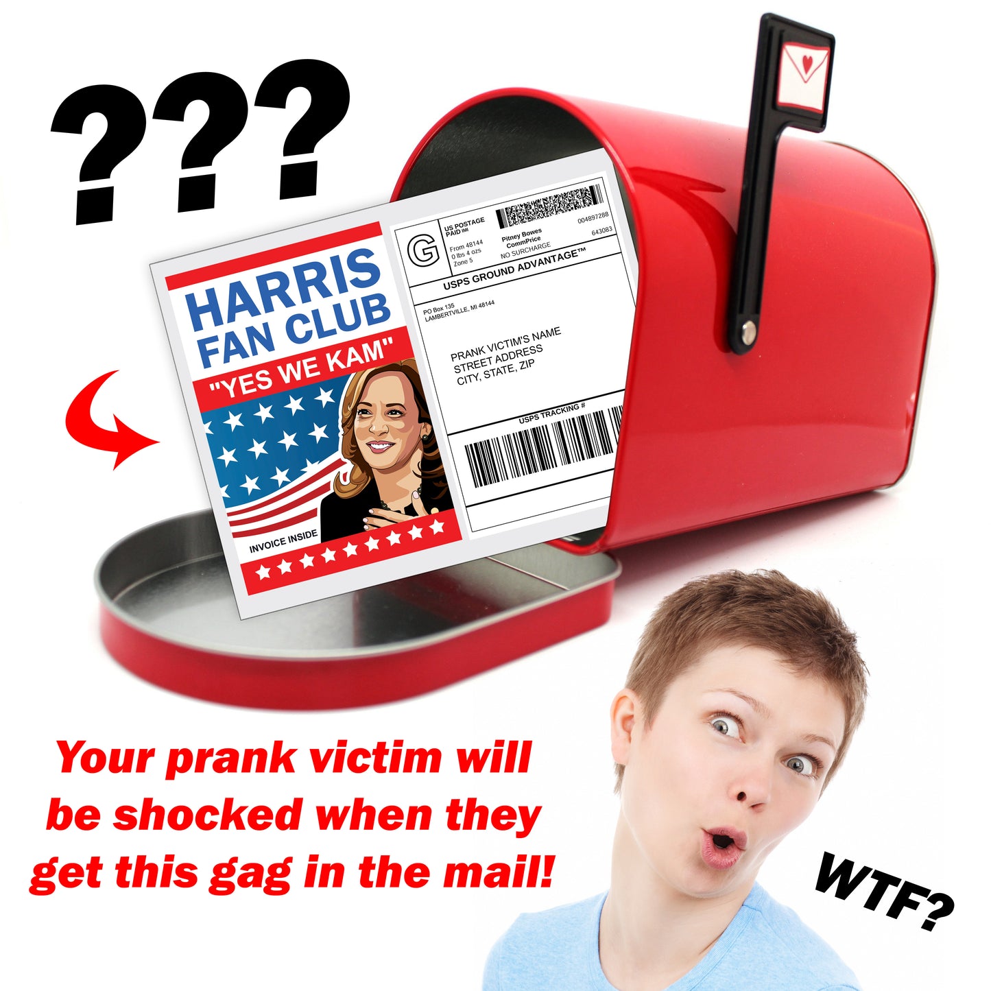 Harris Kam Fan Club Membership Donation Prank Mail