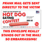 Hot Dog Eating Contest Anonymous Mail Prank Letter