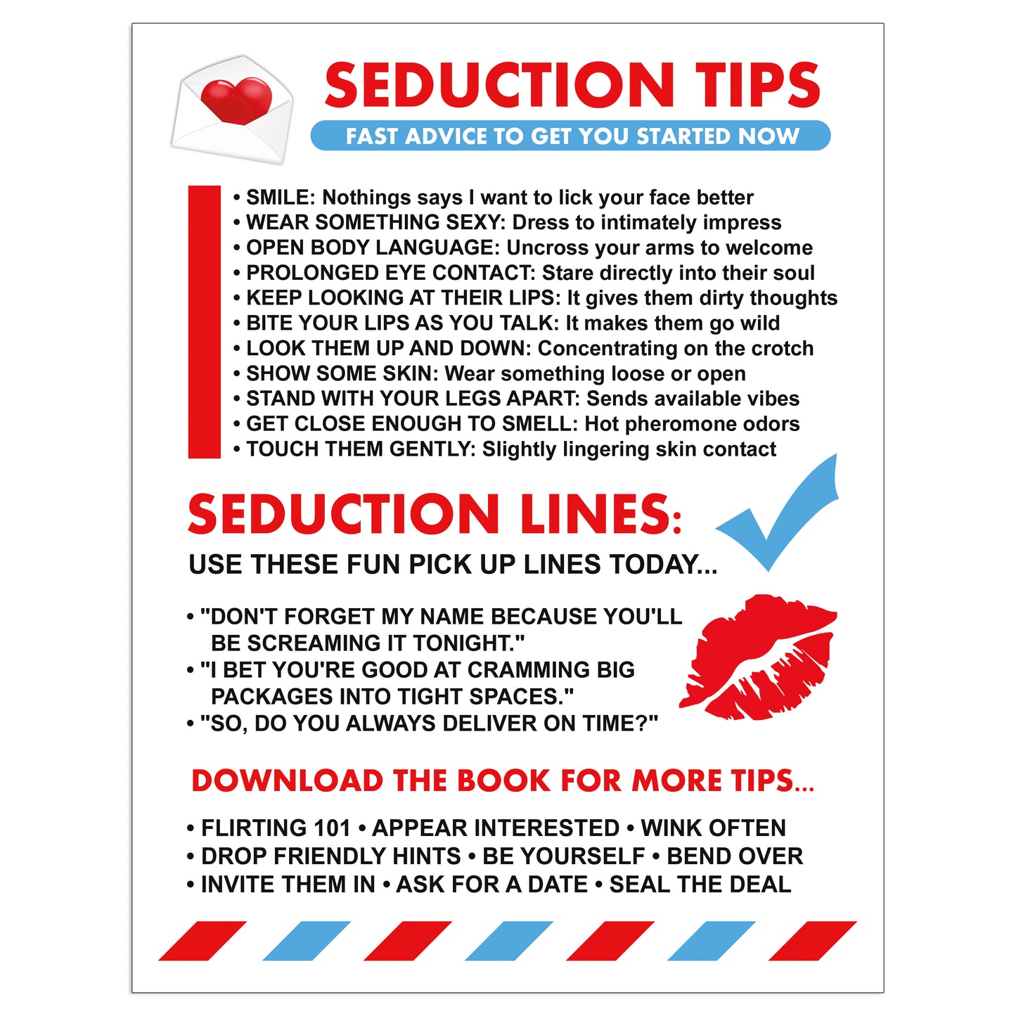 Mailman Seduction Kit Fake Document Prank Mail Packet