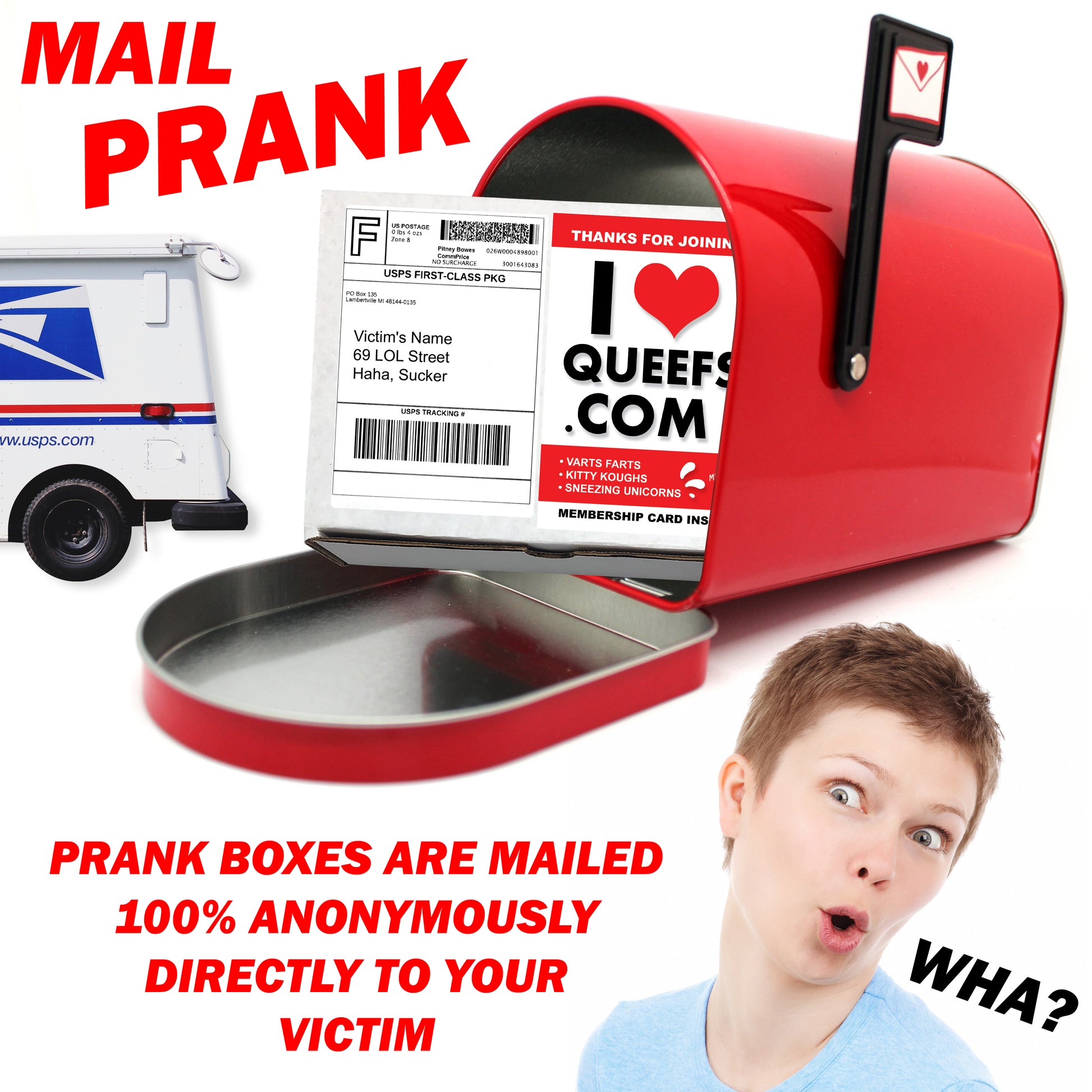 I Love Queefs Prank Mail
