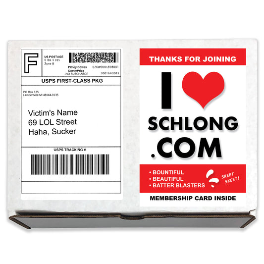 I Love Schlong Gag Gift Mailer