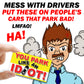You Park Like an Idiot Bad Parking Prank Cards (50 Qty)
