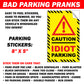 Prank Parking Violation Stickers for Windshields of Bad Drivers - 12 Qty
