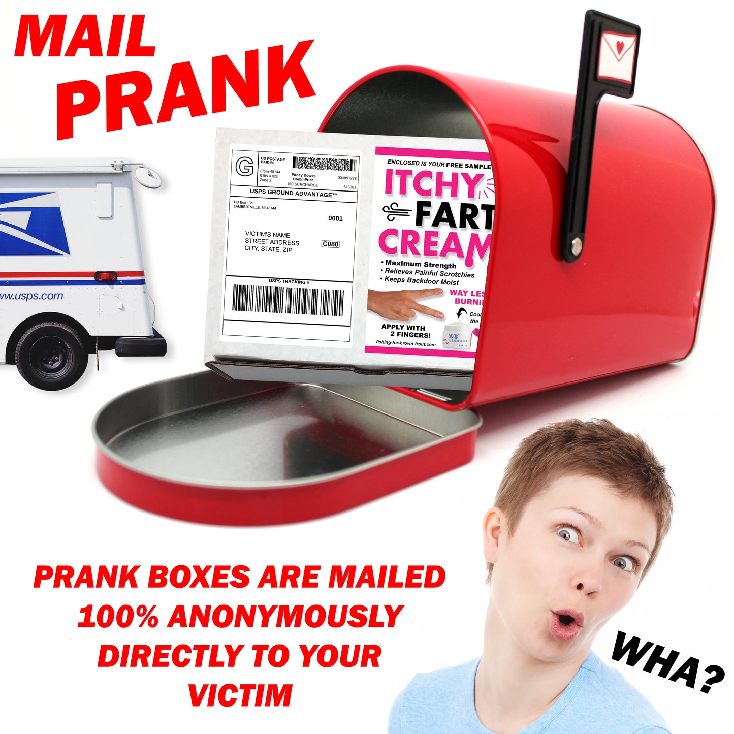 Itchy Fart Cream Prank Mail Gag Gift