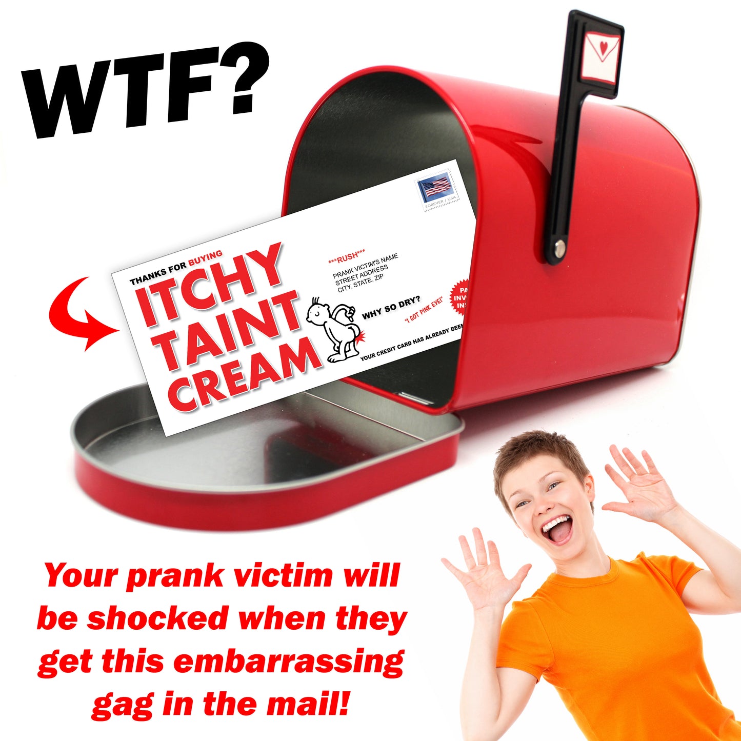 Itchy Taint Cream Fake Product Anonymous Mail Prank Letter