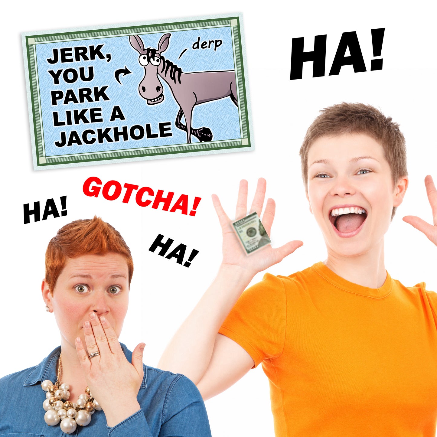 Jerk Jackhole Parking Fake Hundred Dollar Bills Money Bad Parking Prank! 50 Qty!