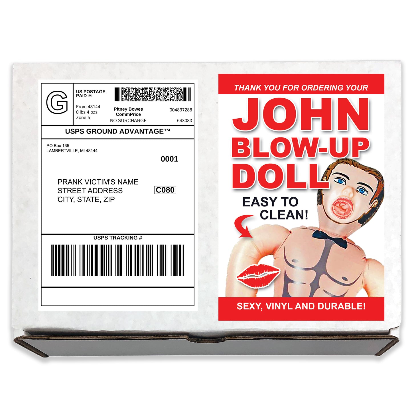 John Doll Prank Mailer Gag Gift