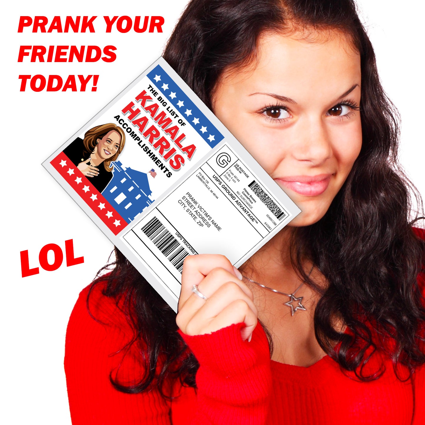 Kamala Harris Big List of  Accomplishments Prank Mail Political Joke