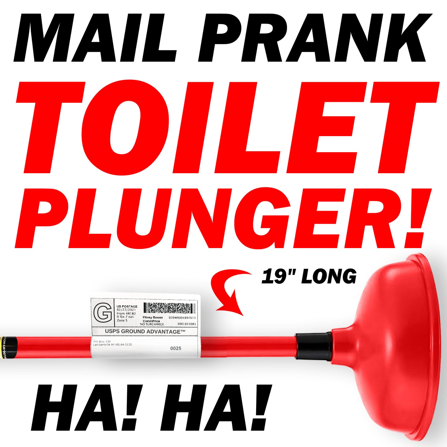 19" Real Toilet Plunger Prank Mail Sent Anonymously!