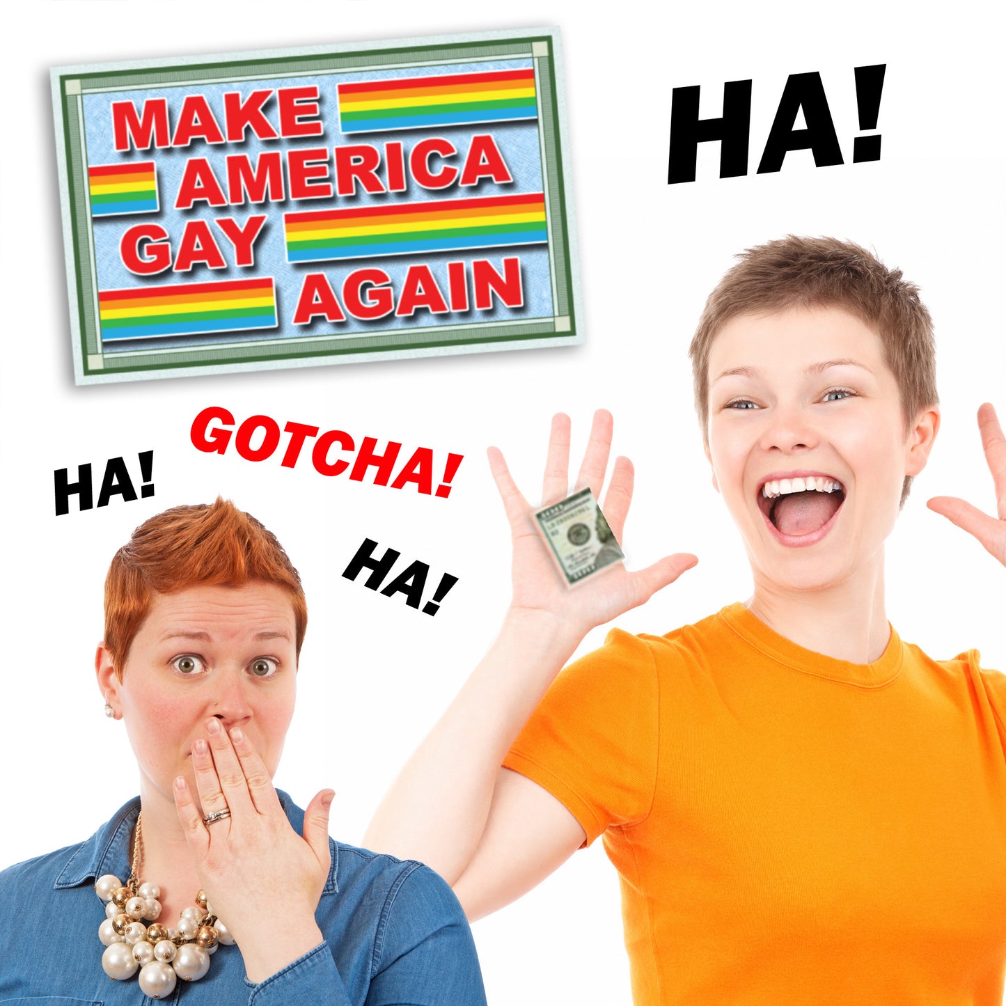 Make America Gay Again Fake Prank 100 Dollar Bills Money! 50 Qty! Troll Everyone!