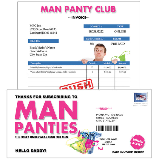 Man Panties Club Prank