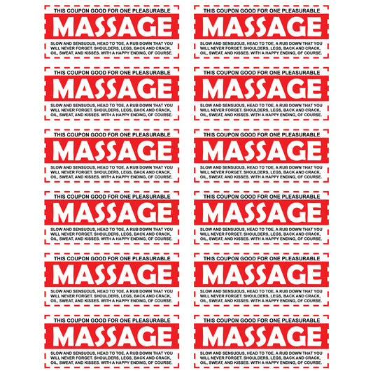 Printable Massage Love Coupons