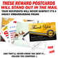 12 Pack Prank Members Reward Postcards