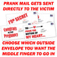 Middle Finger FU Prank Letter - 24 Different Envelopes to Choose From!