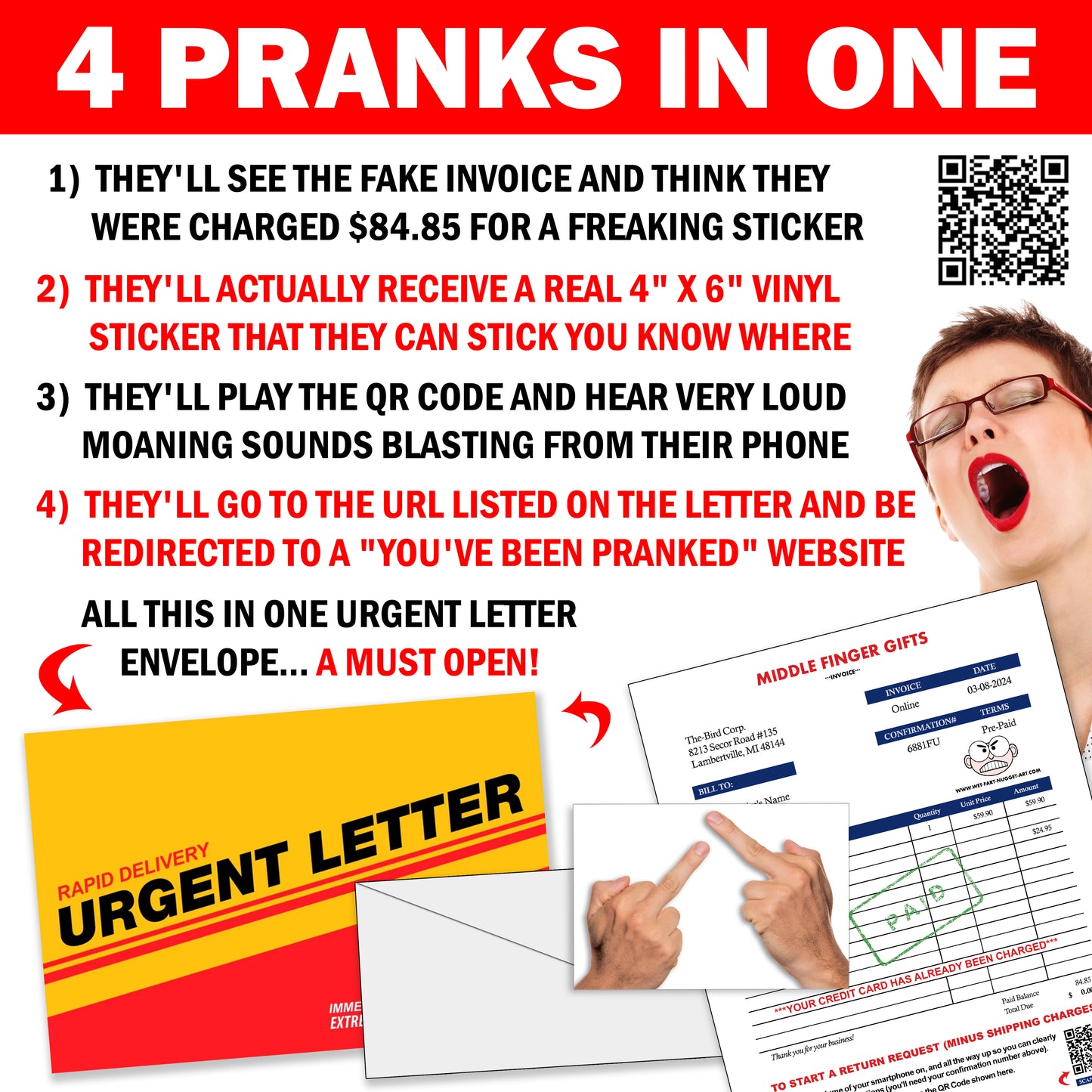 Funniest Middle Finger Mail Prank; 4 Pranks in 1