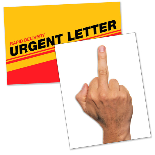 Middle Finger Urgent Prank Mail