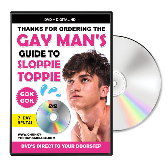 Gay Man's Guide to Sloppie Toppie Fake DVD Prank Mail Joke Gift