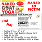 Naked Goat Yoga Prank Postcard
