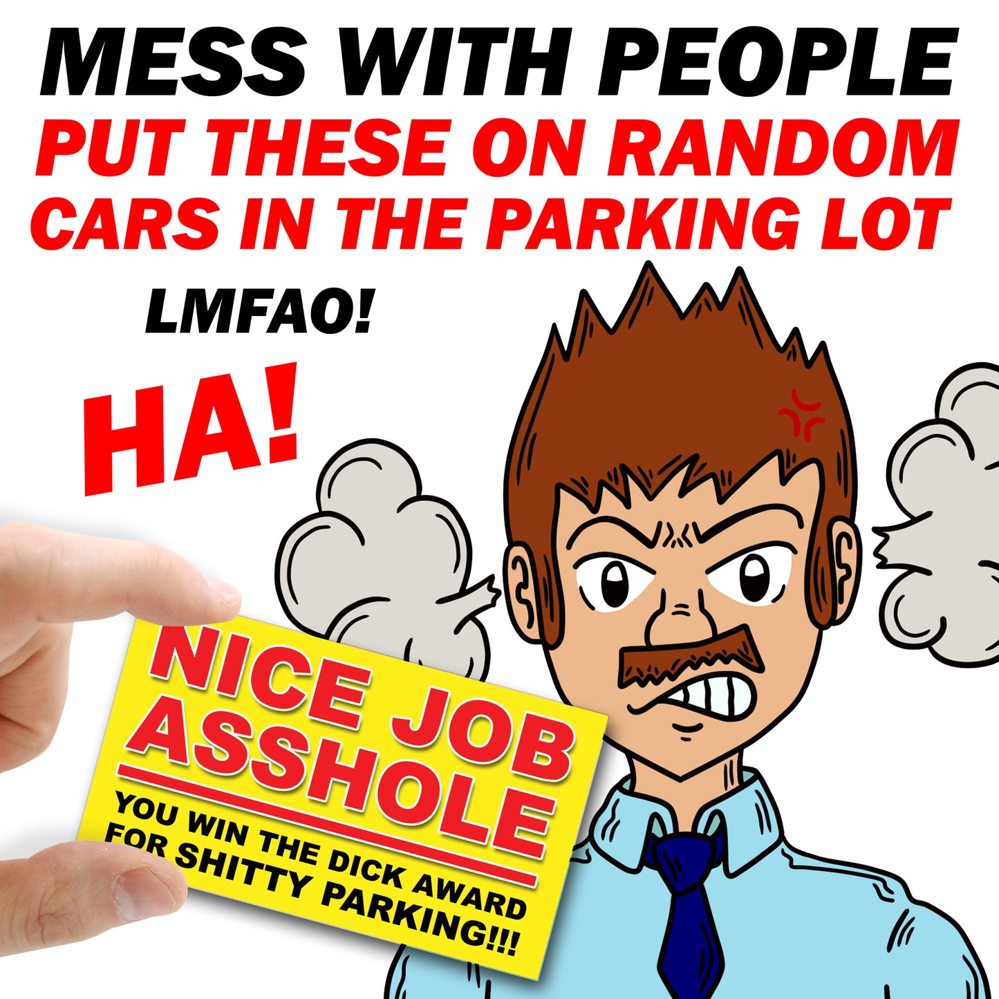 Nice Job Asshole Prank Parking Cards 50 Pack