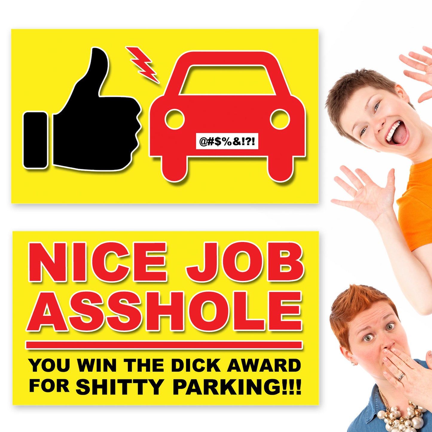 Nice Job Asshole Prank Parking Cards 50 Pack