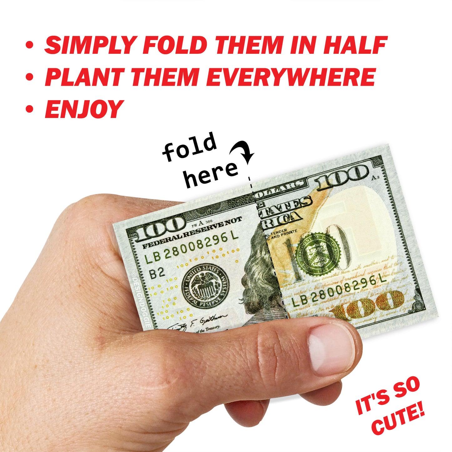 No Tip - Anti Tipping Culture - Zero Service Gratuity Fake Prank 100 Dollar Bills Money! 50 Qty! Troll Everyone!