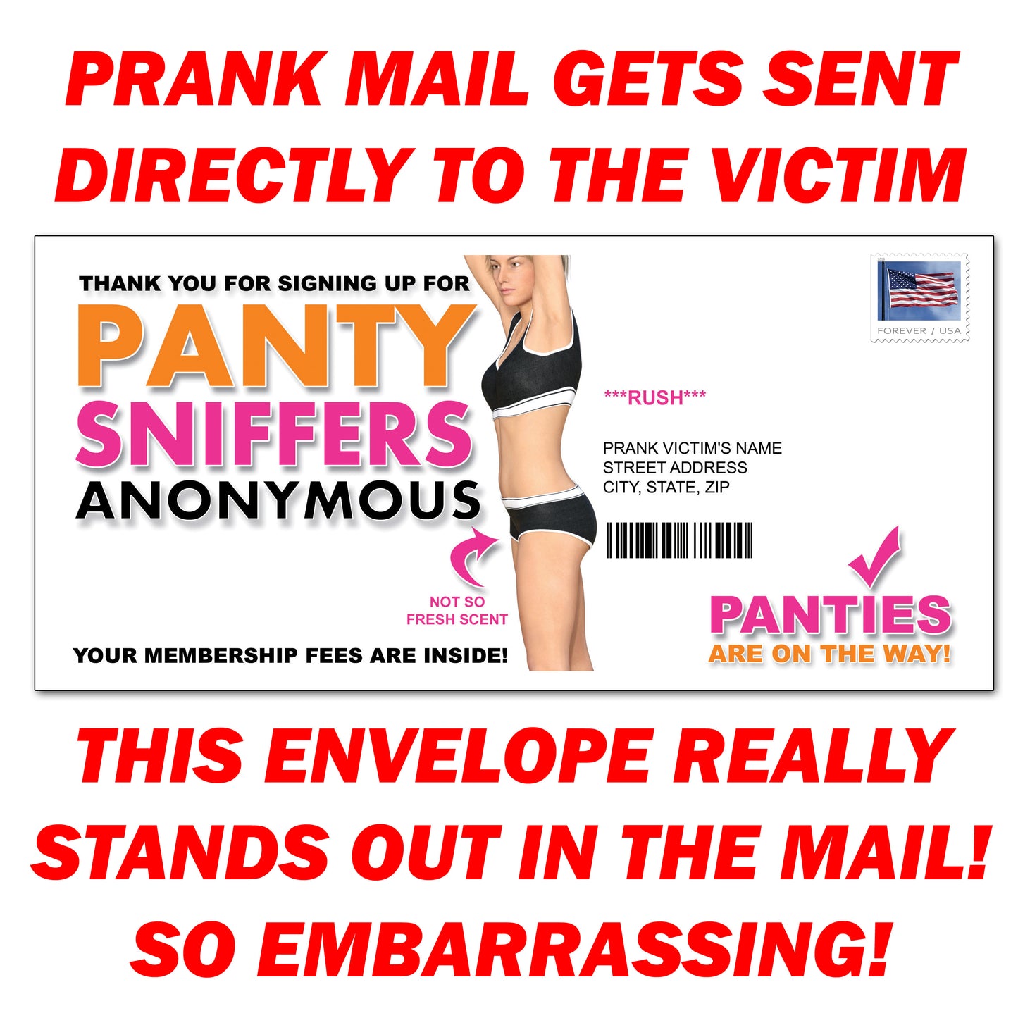 Panty Sniffers Mail Prank Letter