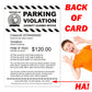 Prank Warning Tow Away Zone Parking Violation Cards 20 Pack