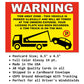 Prank Warning Tow Away Zone Parking Violation Cards 20 Pack