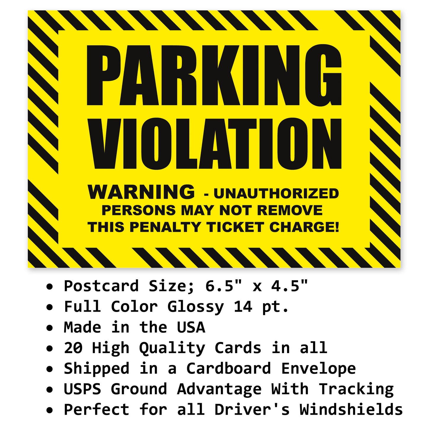 20 Prank Fake Parking Violation Cards