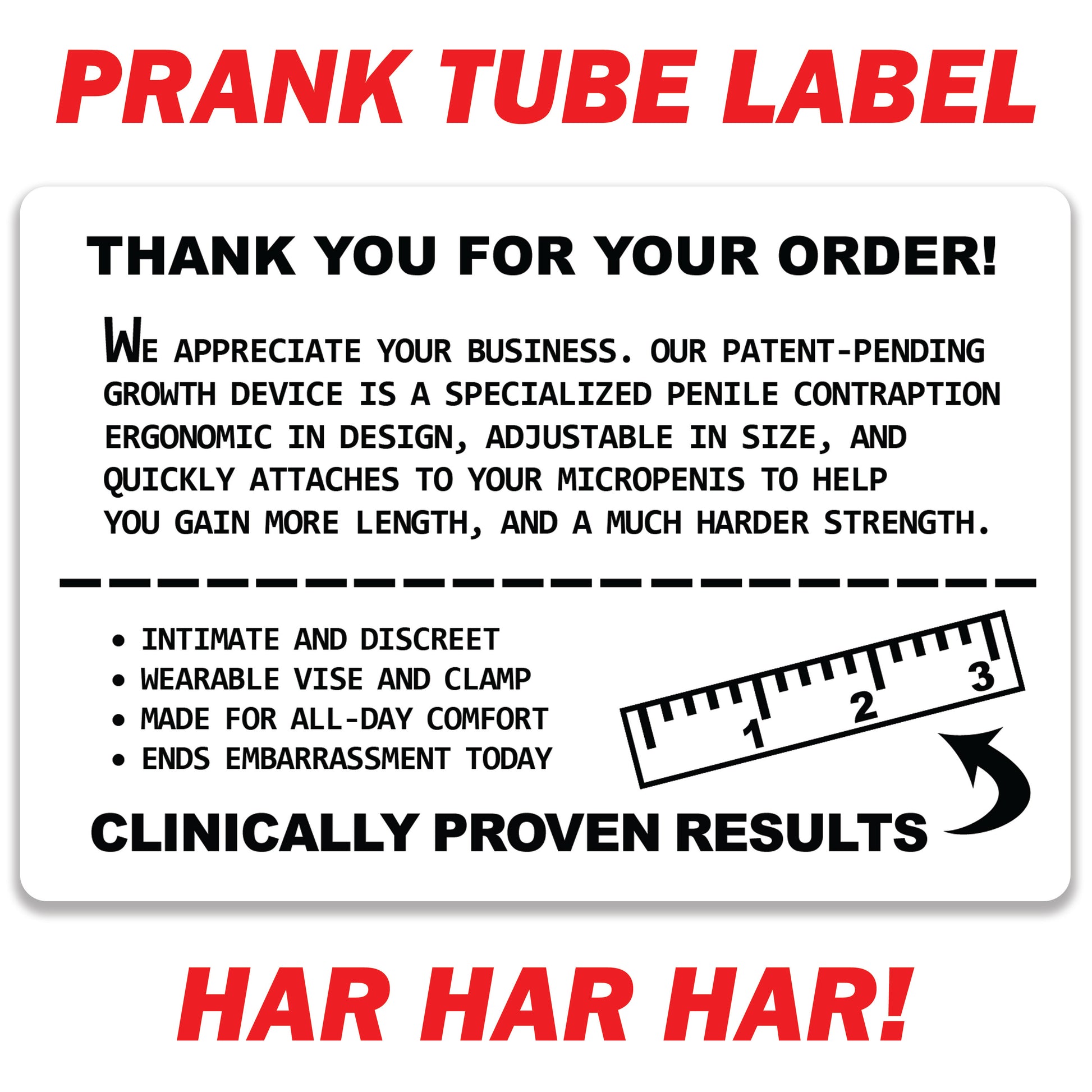 Embarrassing Prank Tube Label