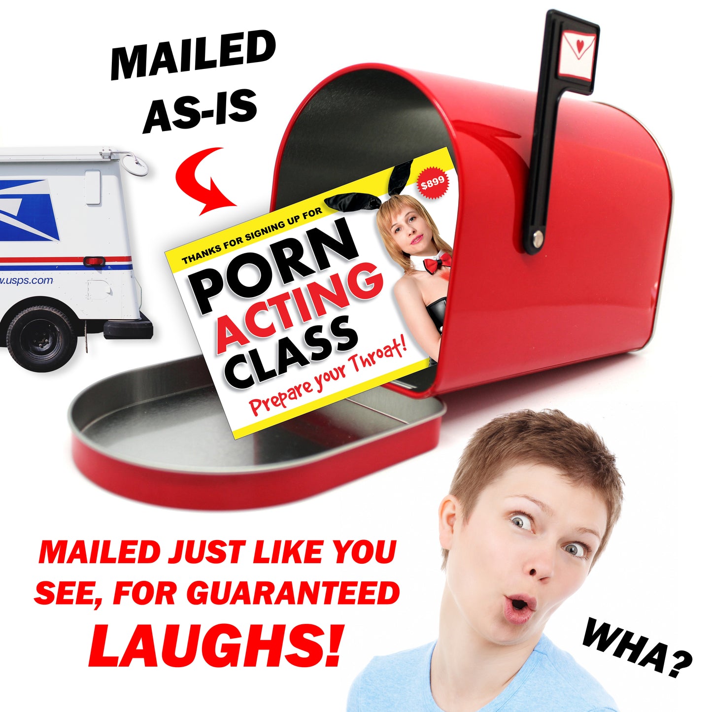 Porn Acting Class Mail Prank Postcard