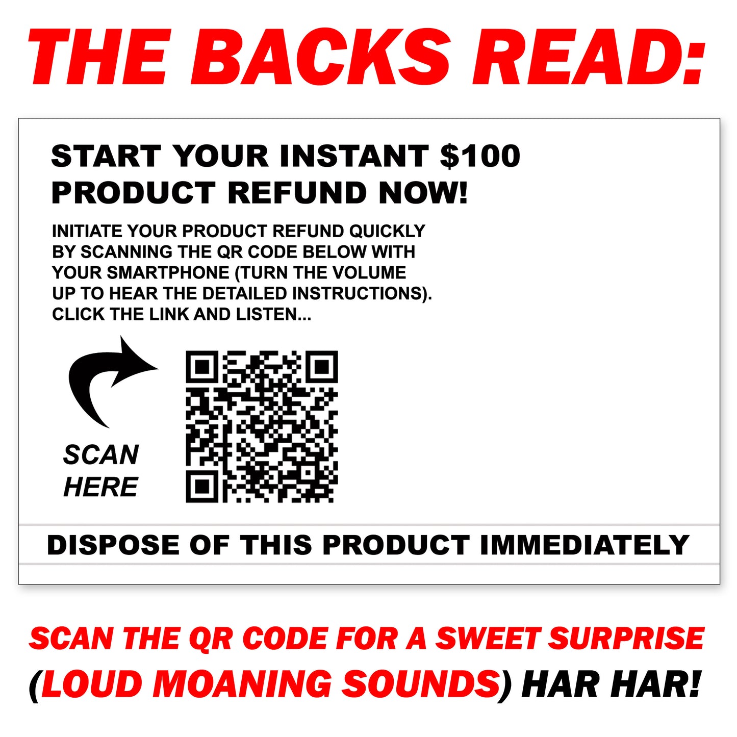 Urgent Sex Toy Recall Prank Postcards 12 Pack