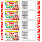 Big Gay Pool Party 4 Pack Prank Postcards