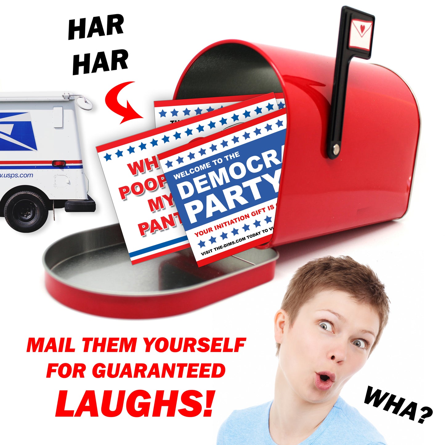 Biden Democratic 12 Pack Political Joke Postcards