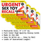 Urgent Sex Toy Recall Prank Postcards 12 Pack
