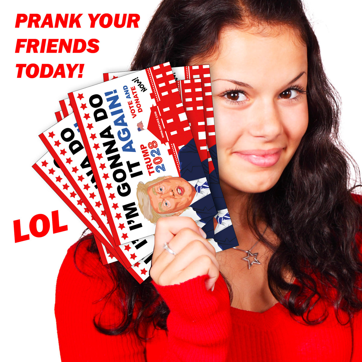 Donald Trump 3rd Term 2028 I'm Gonna Do It Again Prank Postcards 12 Pack