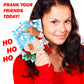 12 Santa Claus Middle Finger Christmas Prank Stickers for DIY Christmas Cheer!
