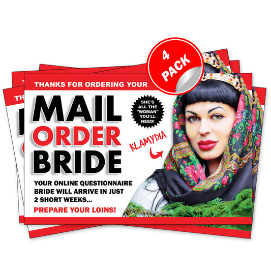 Mail Order Bride 4 Pack Postcards