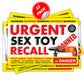 Urgent Sex Toy Recall Prank Postcards